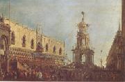 Francesco Guardi The Doge Takes Part in the Festivities in the Piazzetta on Shrove Tuesday (mk05) painting